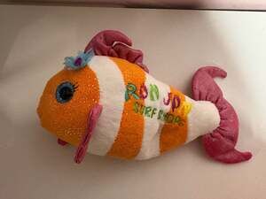 Ron Jon Surf Shop Orange Clownfish Plush Stuffed Animal with Pink Sparkle Fins